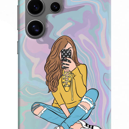 Selfie Girl Samsung S24 Ultra Hard Case Back Cover by Casekaro