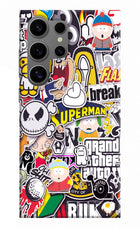 Sticker Bomb Samsung S24 Ultra Hard Case Back Cover by Casekaro