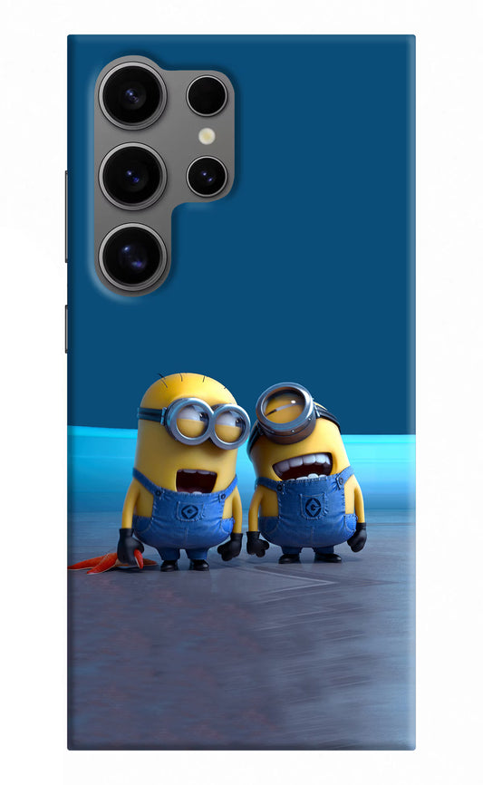 Minion Laughing Samsung S24 Ultra Hard Case Back Cover by Casekaro