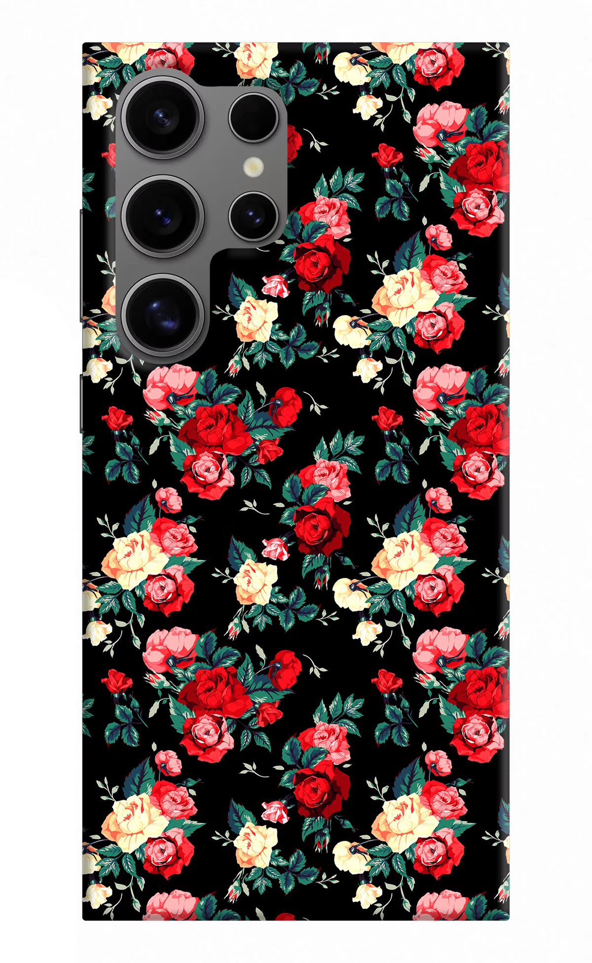 Rose Pattern Samsung S24 Ultra Hard Case Back Cover by Casekaro