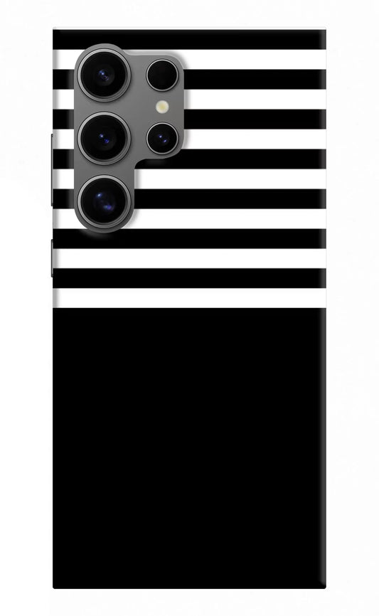 Black and White Print Samsung S24 Ultra Hard Case Back Cover by Casekaro