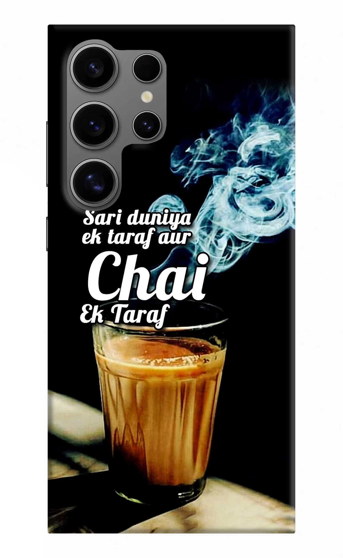 Chai Ek Taraf Quote Samsung S24 Ultra Hard Case Back Cover by Casekaro