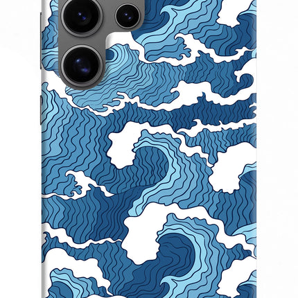 Blue Waves Samsung S24 Ultra Hard Case Back Cover by Casekaro