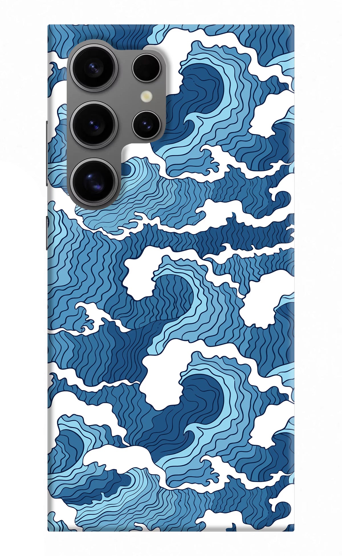 Blue Waves Samsung S24 Ultra Hard Case Back Cover by Casekaro
