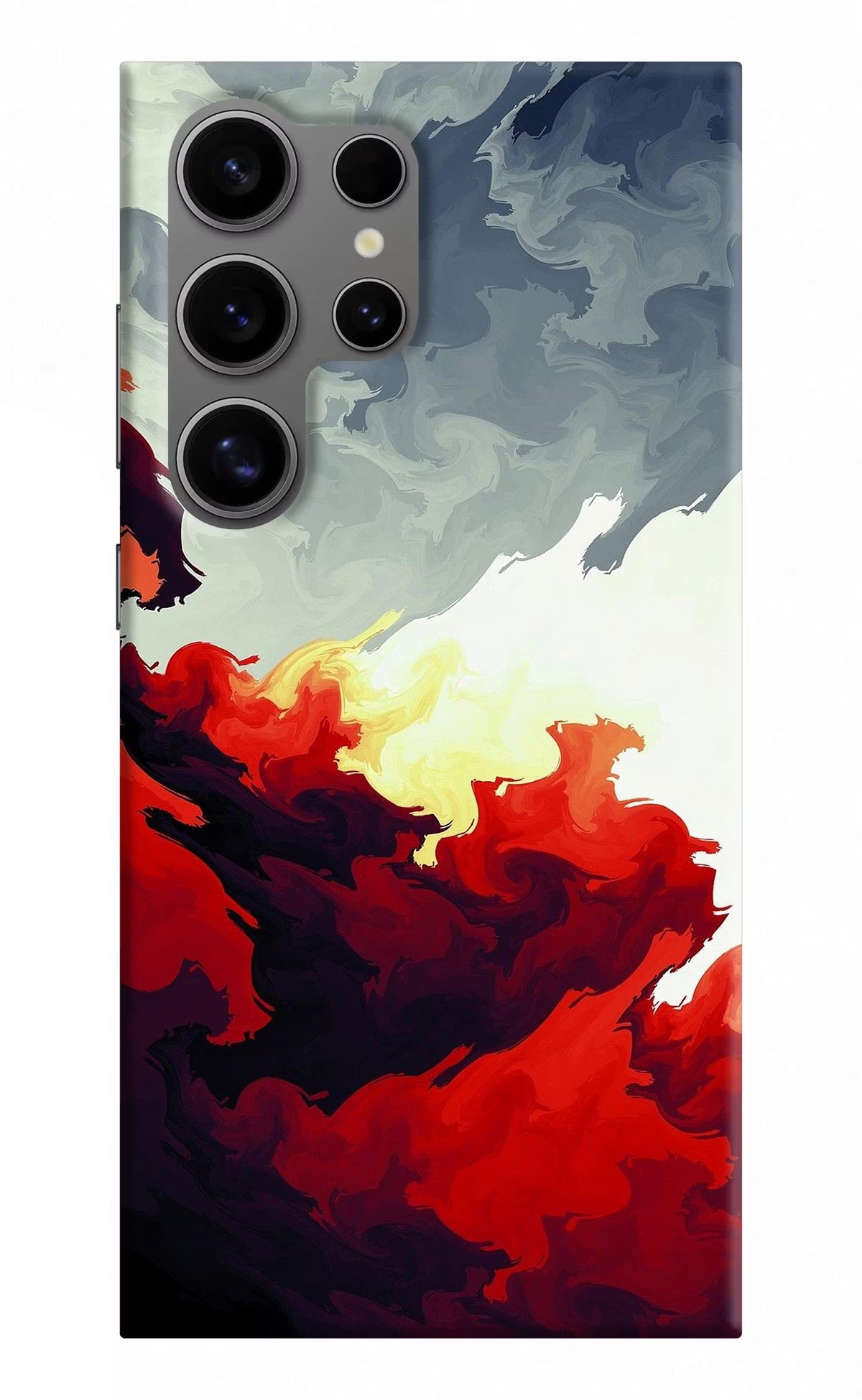 Fire Cloud Samsung S24 Ultra Hard Case Back Cover by Casekaro