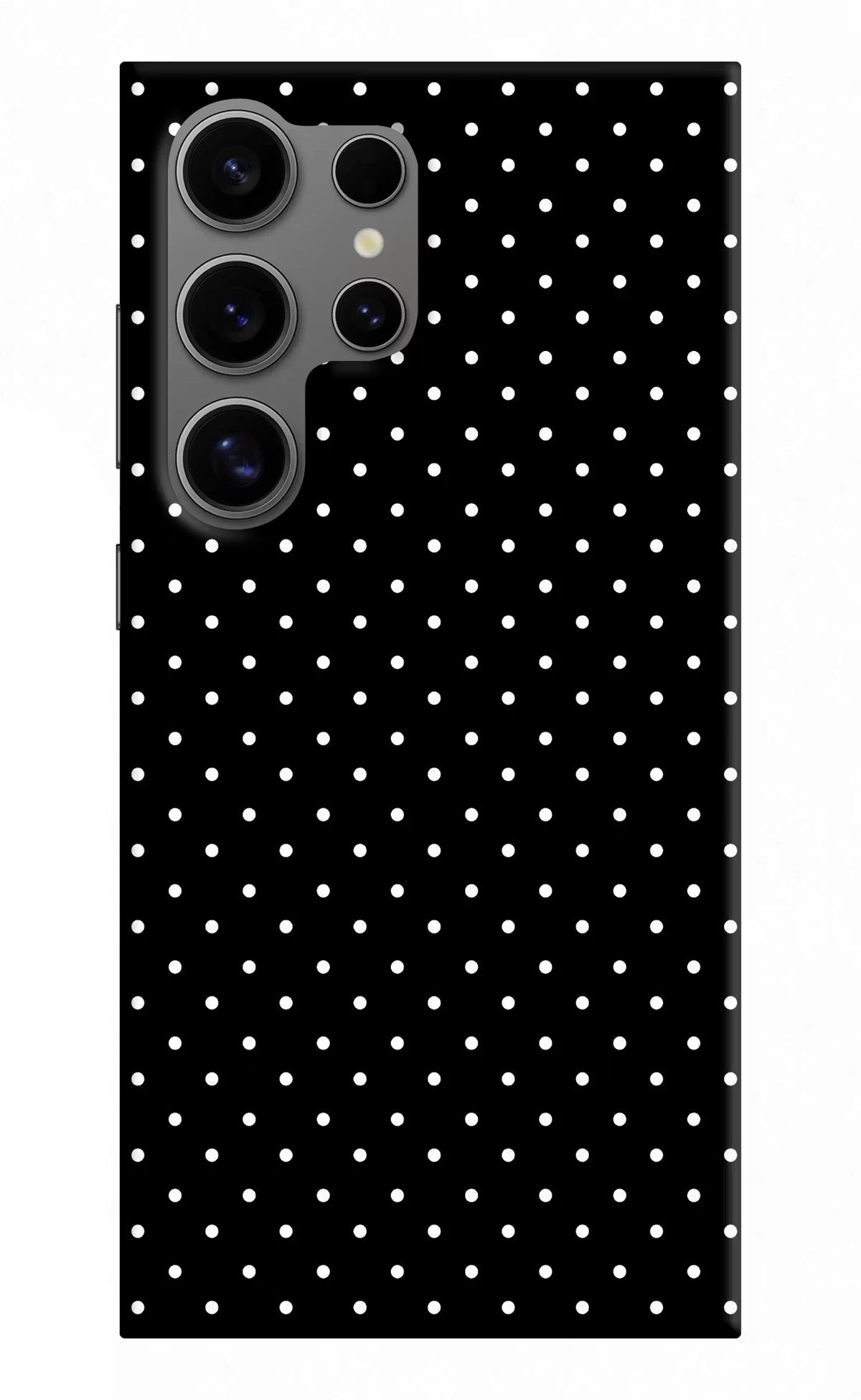 White Dots Samsung S24 Ultra Hard Case Back Cover by Casekaro