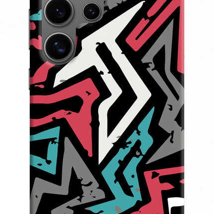 Geometric Graffiti Samsung S24 Ultra Hard Case Back Cover by Casekaro