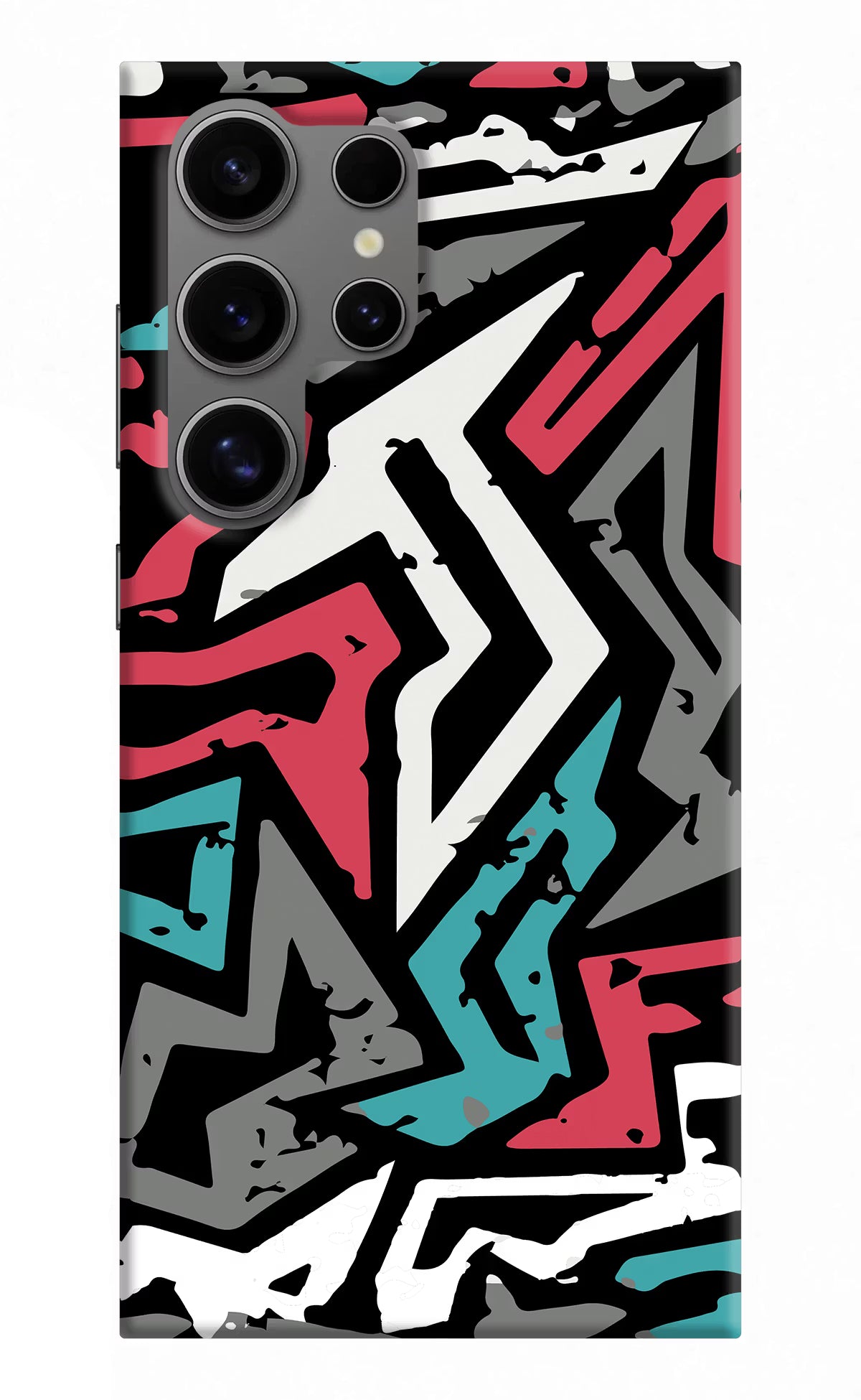 Geometric Graffiti Samsung S24 Ultra Hard Case Back Cover by Casekaro