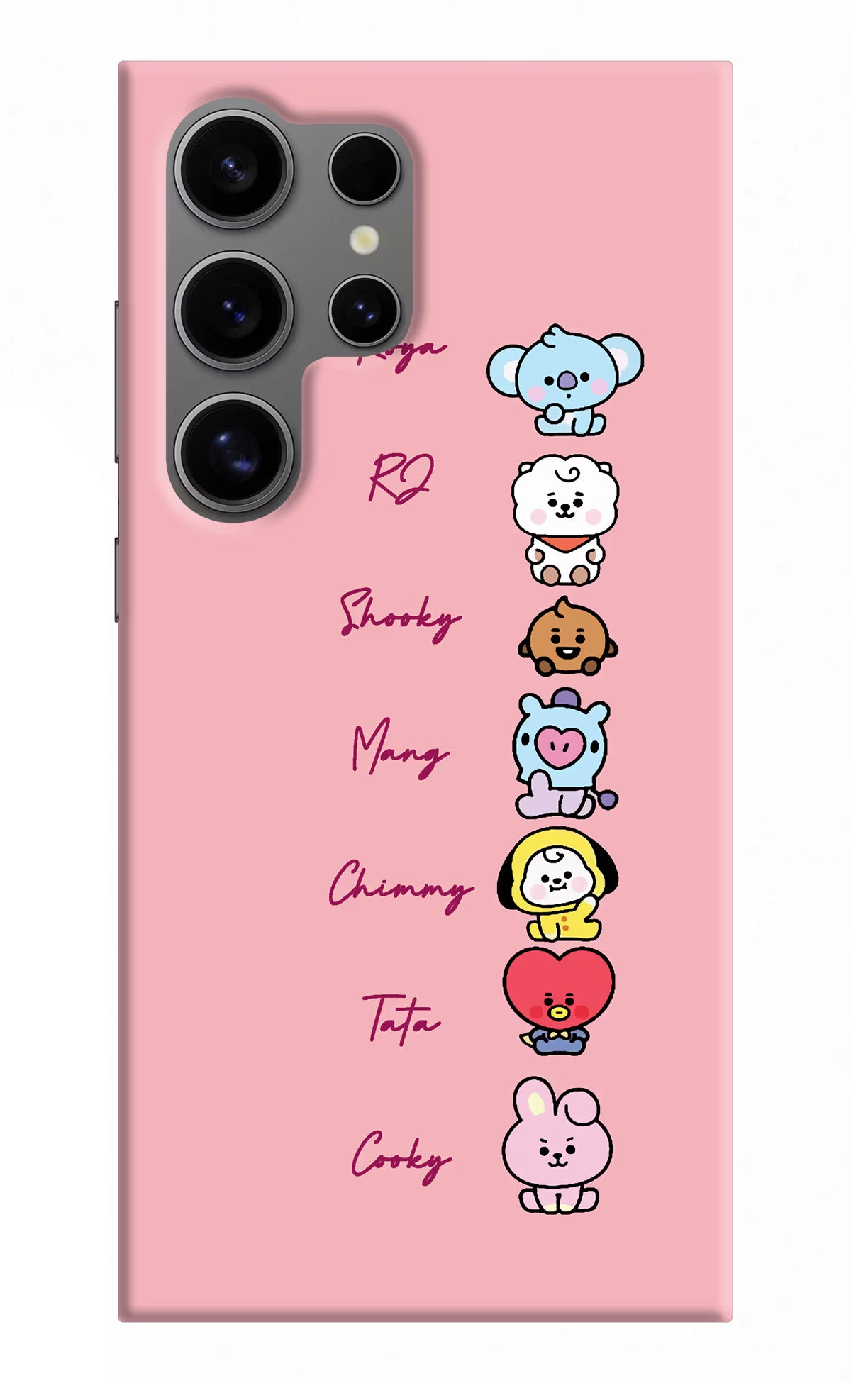 BTS names Samsung S24 Ultra Hard Case Back Cover by Casekaro