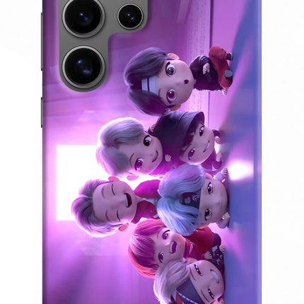 BTS Chibi Samsung S24 Ultra Hard Case Back Cover by Casekaro