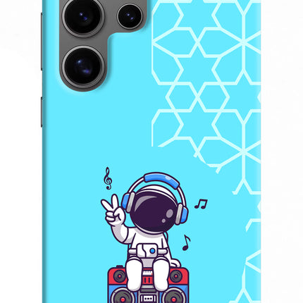 Cute Astronaut Chilling Samsung S24 Ultra Hard Case Back Cover by Casekaro