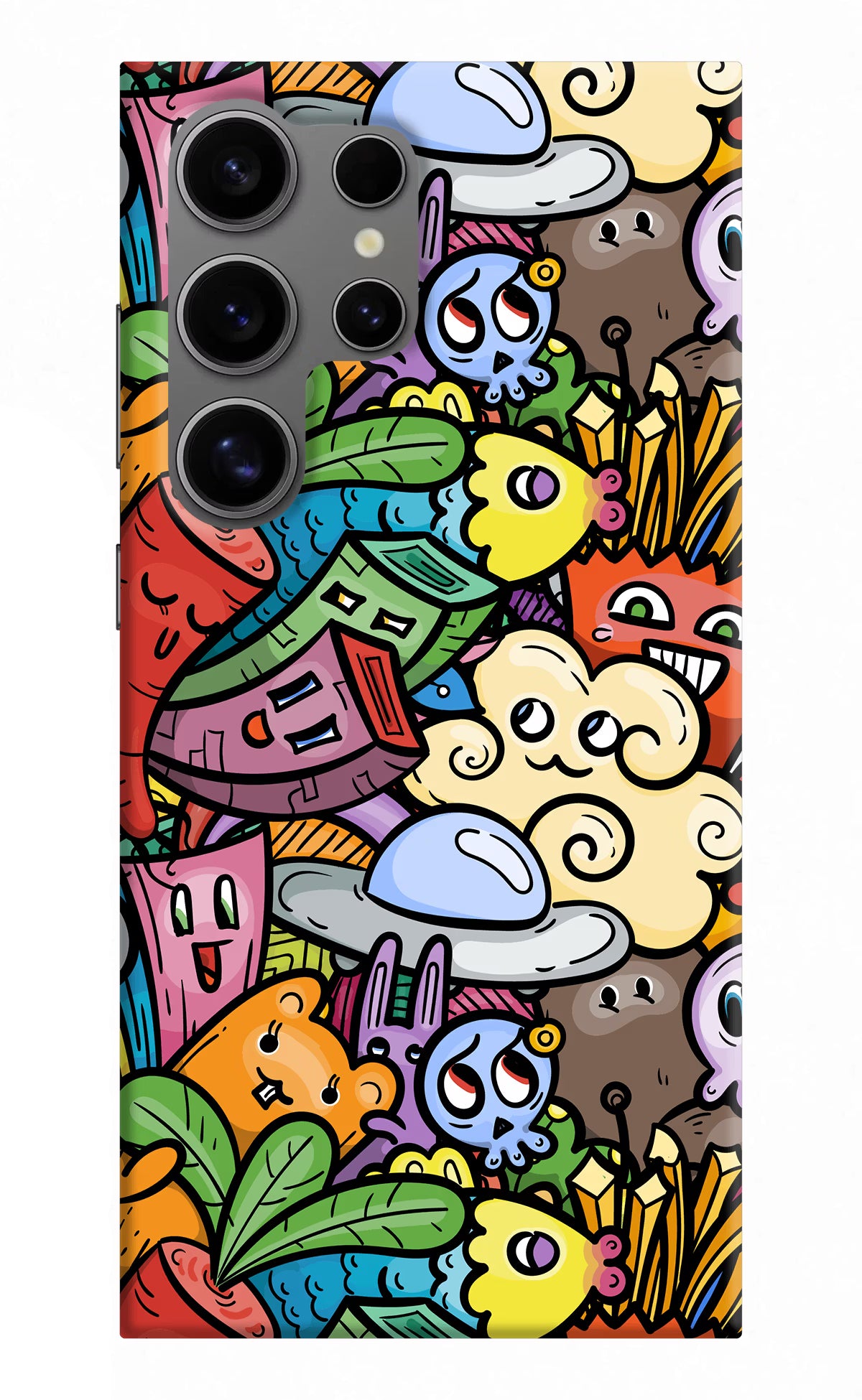 Veggie Doodle Samsung S24 Ultra Hard Case Back Cover by Casekaro