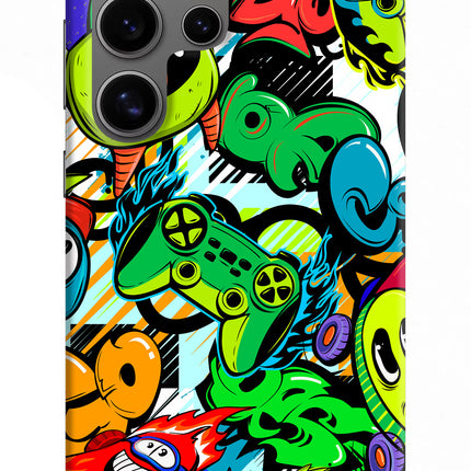 Game Doodle Samsung S24 Ultra Hard Case Back Cover by Casekaro