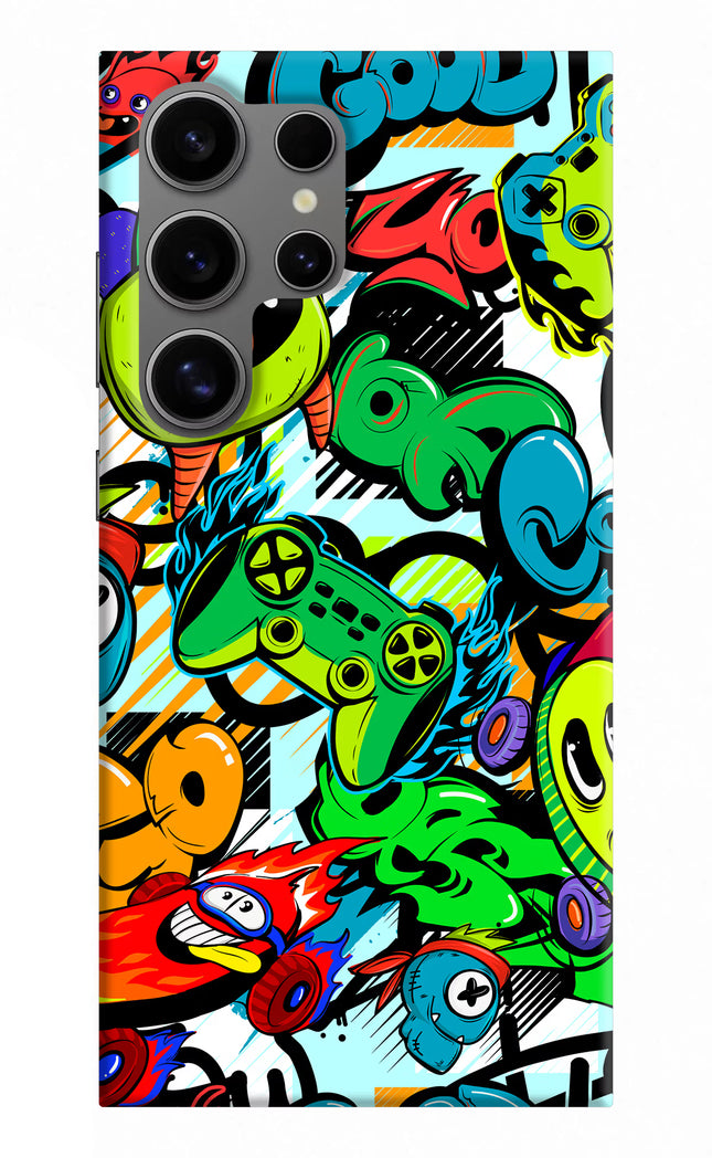Game Doodle Samsung S24 Ultra Hard Case Back Cover by Casekaro