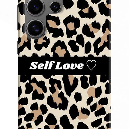 Leopard Print Self Love Samsung S24 Ultra Hard Case Back Cover by Casekaro