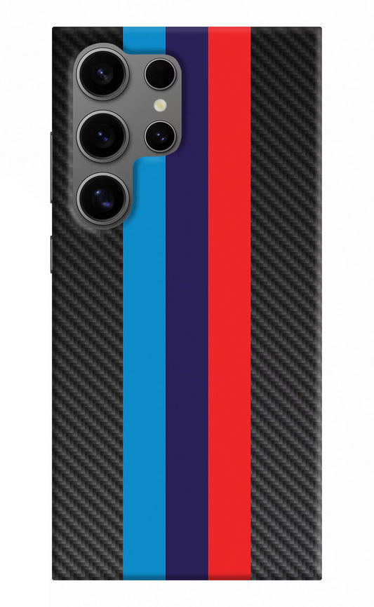 BMW Stripes Pattern Samsung S24 Ultra Hard Case Back Cover by Casekaro