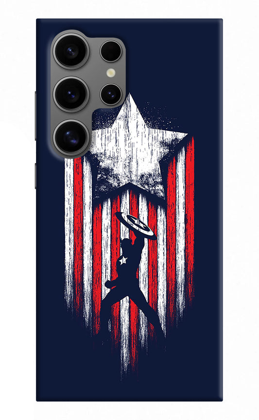 Captain America Marvel Art Samsung S24 Ultra Back Cover