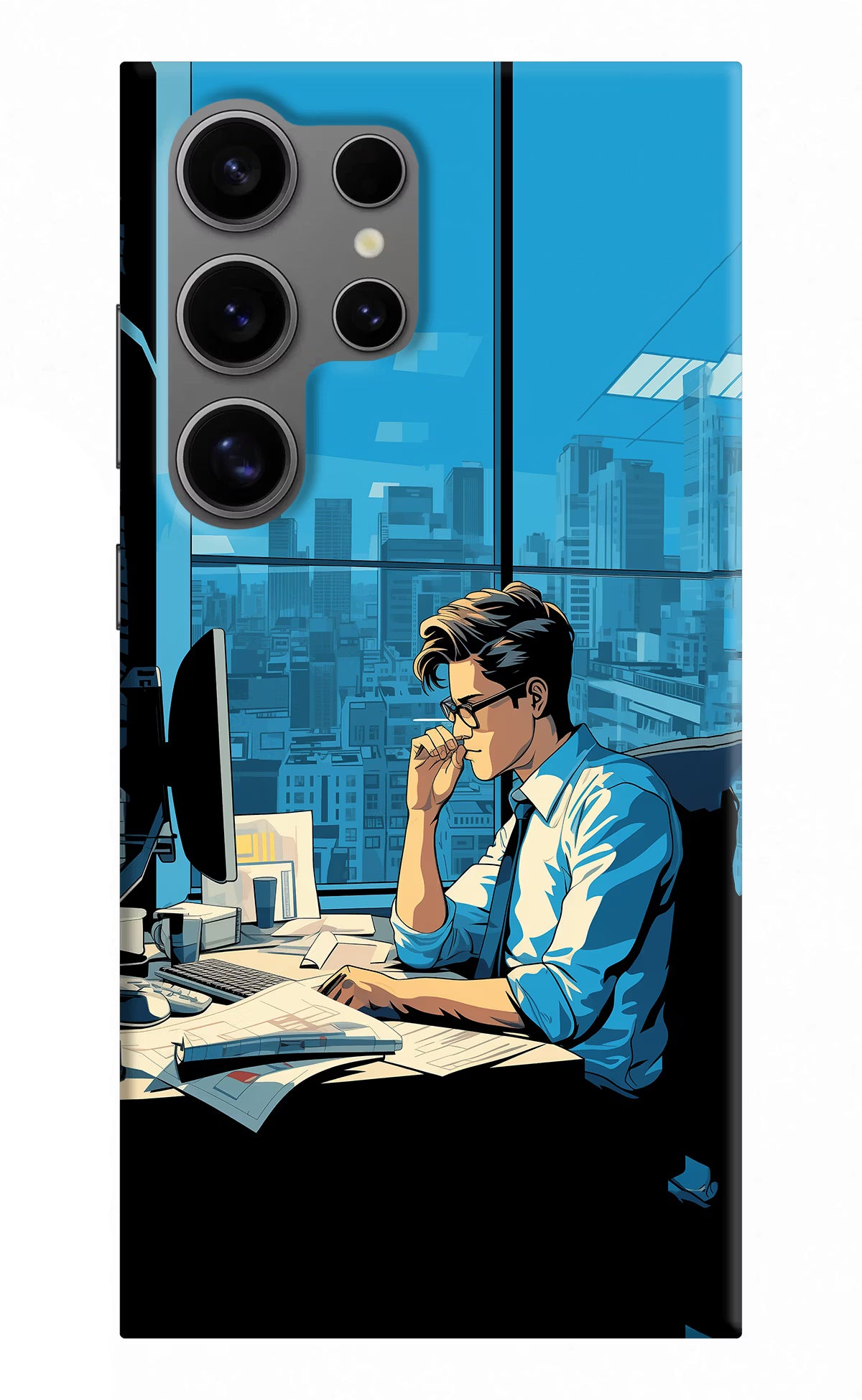 Focused Hustler (AI Generated) Samsung S24 Ultra Hard Case Back Cover by Casekaro