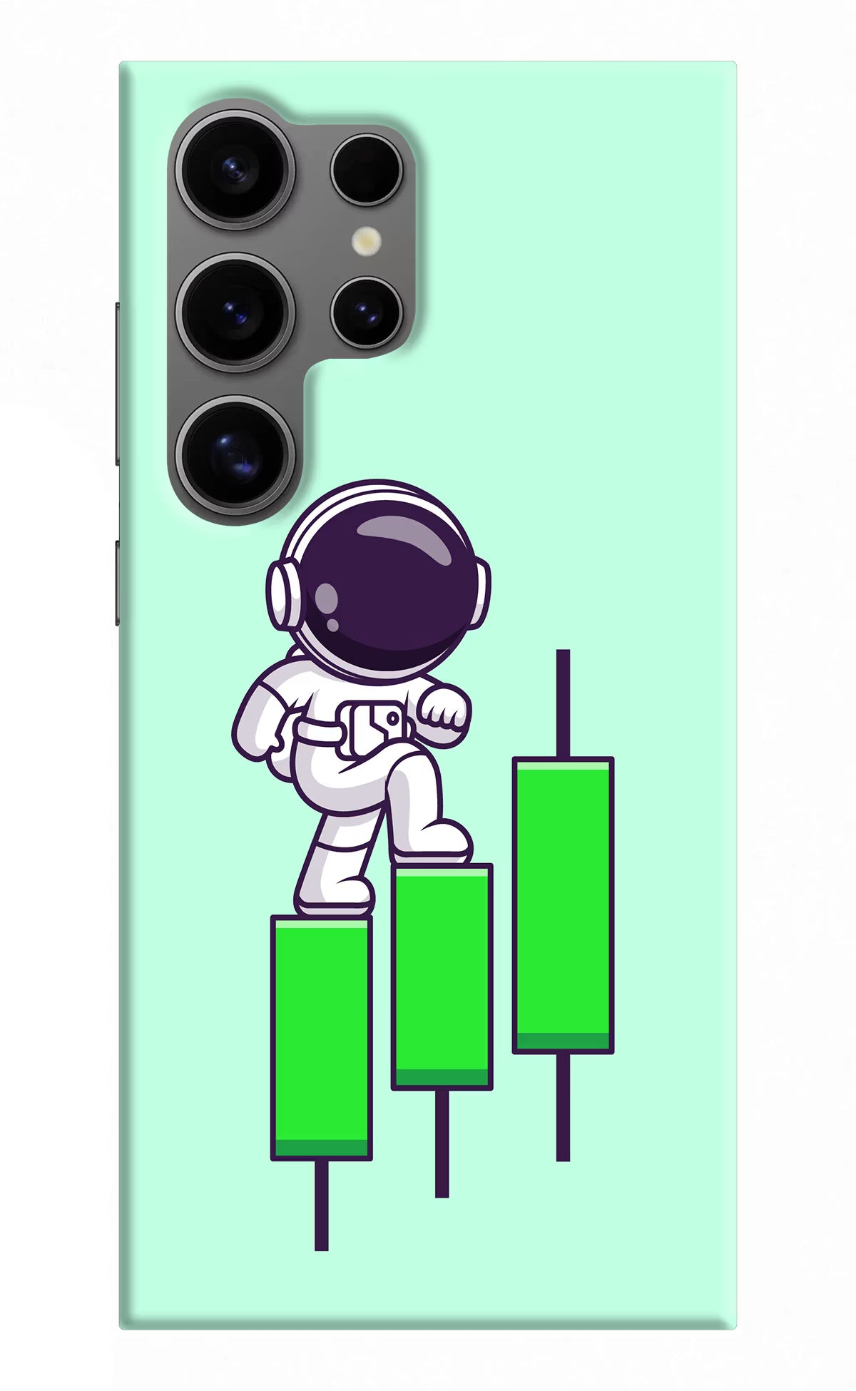 Astronaut Trader Samsung S24 Ultra Hard Case Back Cover by Casekaro