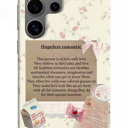 Hopeless Romantic Samsung S24 Ultra Hard Case Back Cover by Casekaro