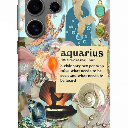 Aquarius Zodiac Samsung S24 Ultra Hard Case Back Cover by Casekaro