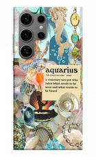 Aquarius Zodiac Samsung S24 Ultra Hard Case Back Cover by Casekaro