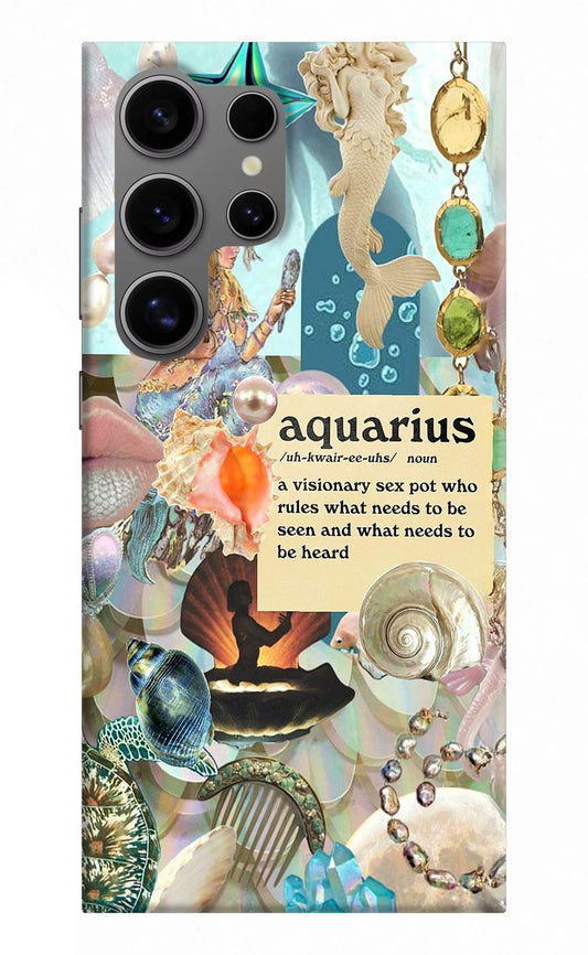 Aquarius Zodiac Samsung S24 Ultra Hard Case Back Cover by Casekaro