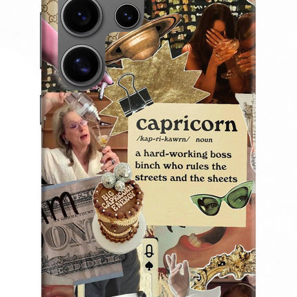 Capricorn Zodiac Samsung S24 Ultra Hard Case Back Cover by Casekaro