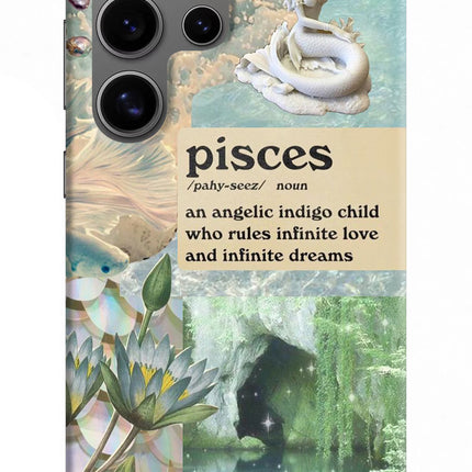 Pisces Zodiac Samsung S24 Ultra Hard Case Back Cover by Casekaro