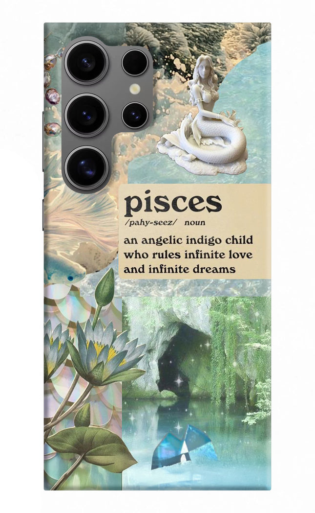 Pisces Zodiac Samsung S24 Ultra Hard Case Back Cover by Casekaro