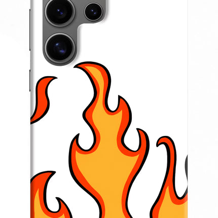 Fired Up – White Samsung S24 Ultra Hard Case Back Cover by Casekaro