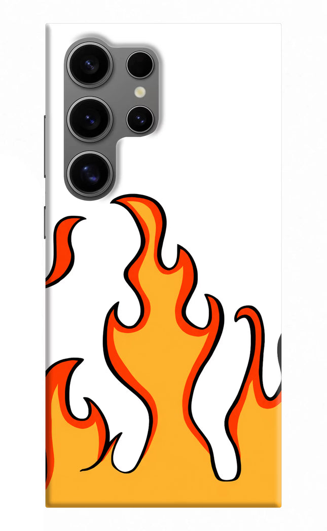 Fired Up – White Samsung S24 Ultra Hard Case Back Cover by Casekaro