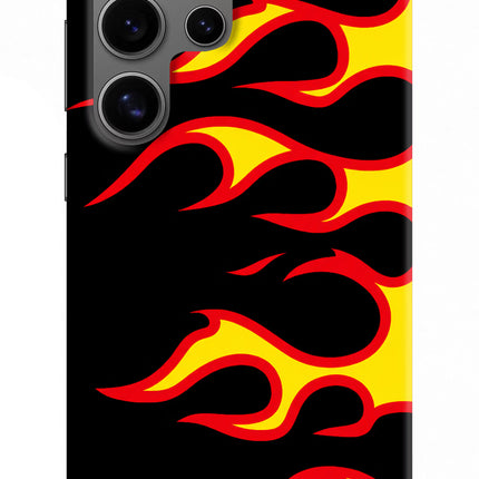 Side Sweep Flames Samsung S24 Ultra Hard Case Back Cover by Casekaro