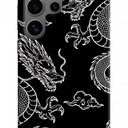 Twin Dragons Samsung S24 Ultra Hard Case Back Cover by Casekaro