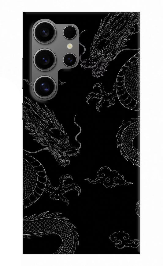 Twin Dragons Samsung S24 Ultra Hard Case Back Cover by Casekaro