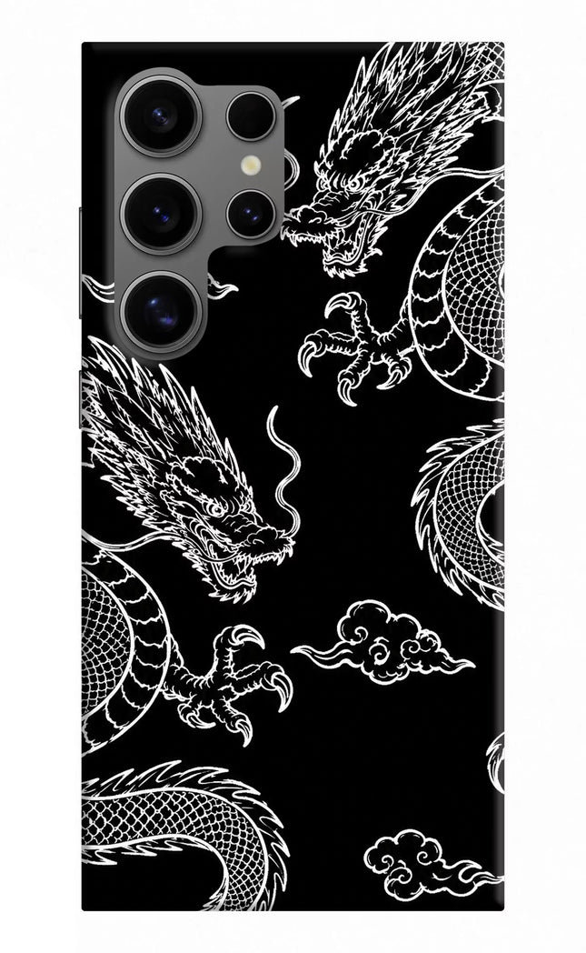 Twin Dragons Samsung S24 Ultra Hard Case Back Cover by Casekaro