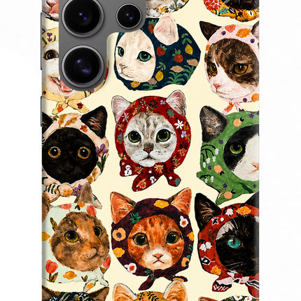 Cool Cat Samsung S24 Ultra Hard Case Back Cover by Casekaro