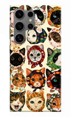 Cool Cat Samsung S24 Ultra Hard Case Back Cover by Casekaro