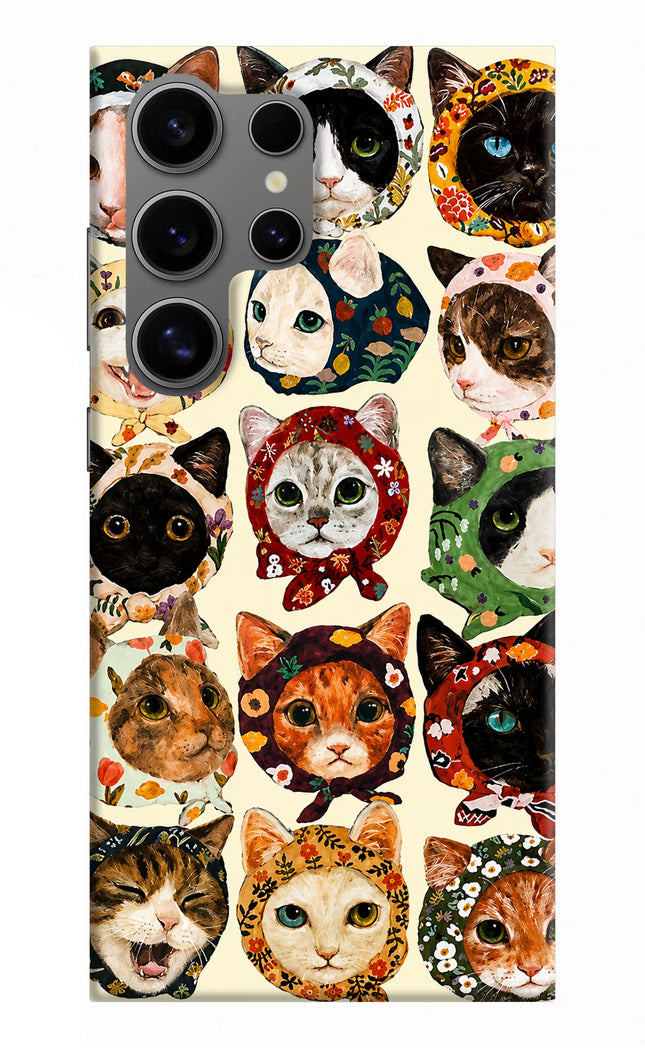 Cool Cat Samsung S24 Ultra Hard Case Back Cover by Casekaro