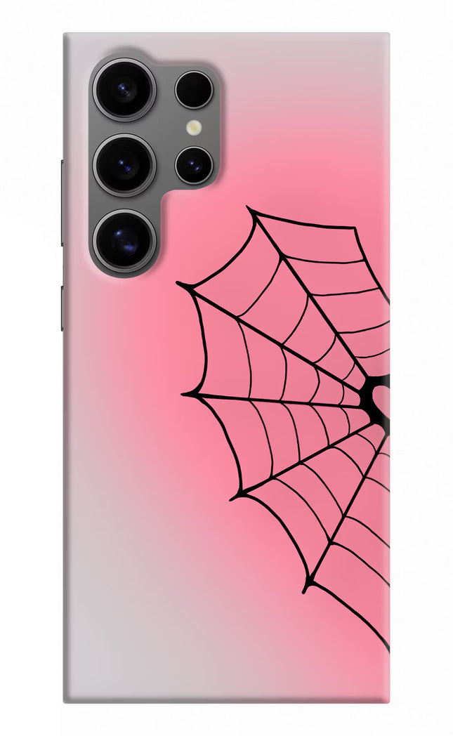 Pink Web Samsung S24 Ultra Hard Case Back Cover by Casekaro