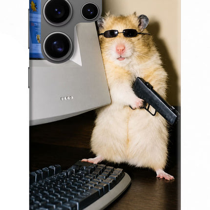 Hacker Hamster Samsung S24 Ultra Hard Case Back Cover by Casekaro