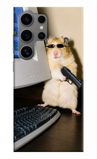 Hacker Hamster Samsung S24 Ultra Hard Case Back Cover by Casekaro
