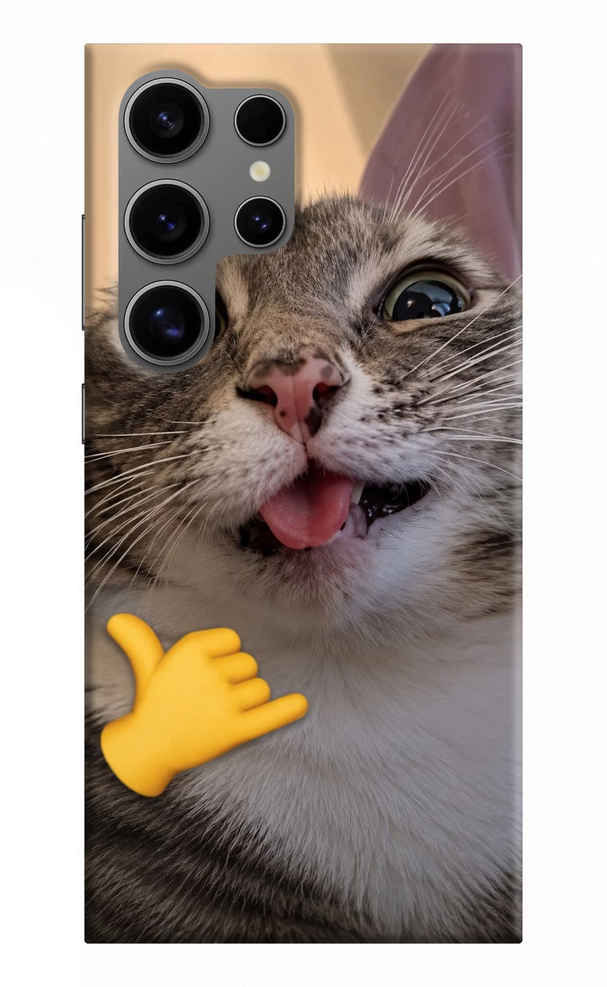 Silly Cat Call Samsung S24 Ultra Back Cover
