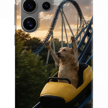 Rollercoaster Dog Samsung S24 Ultra Hard Case Back Cover by Casekaro