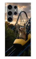 Rollercoaster Dog Samsung S24 Ultra Hard Case Back Cover by Casekaro