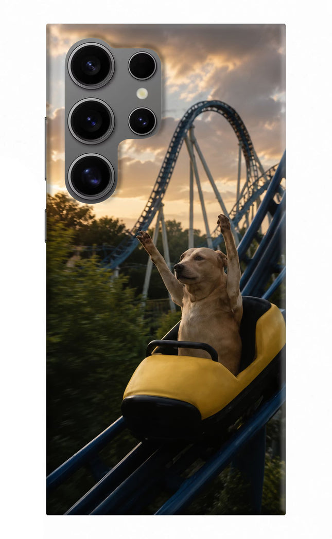 Rollercoaster Dog Samsung S24 Ultra Hard Case Back Cover by Casekaro