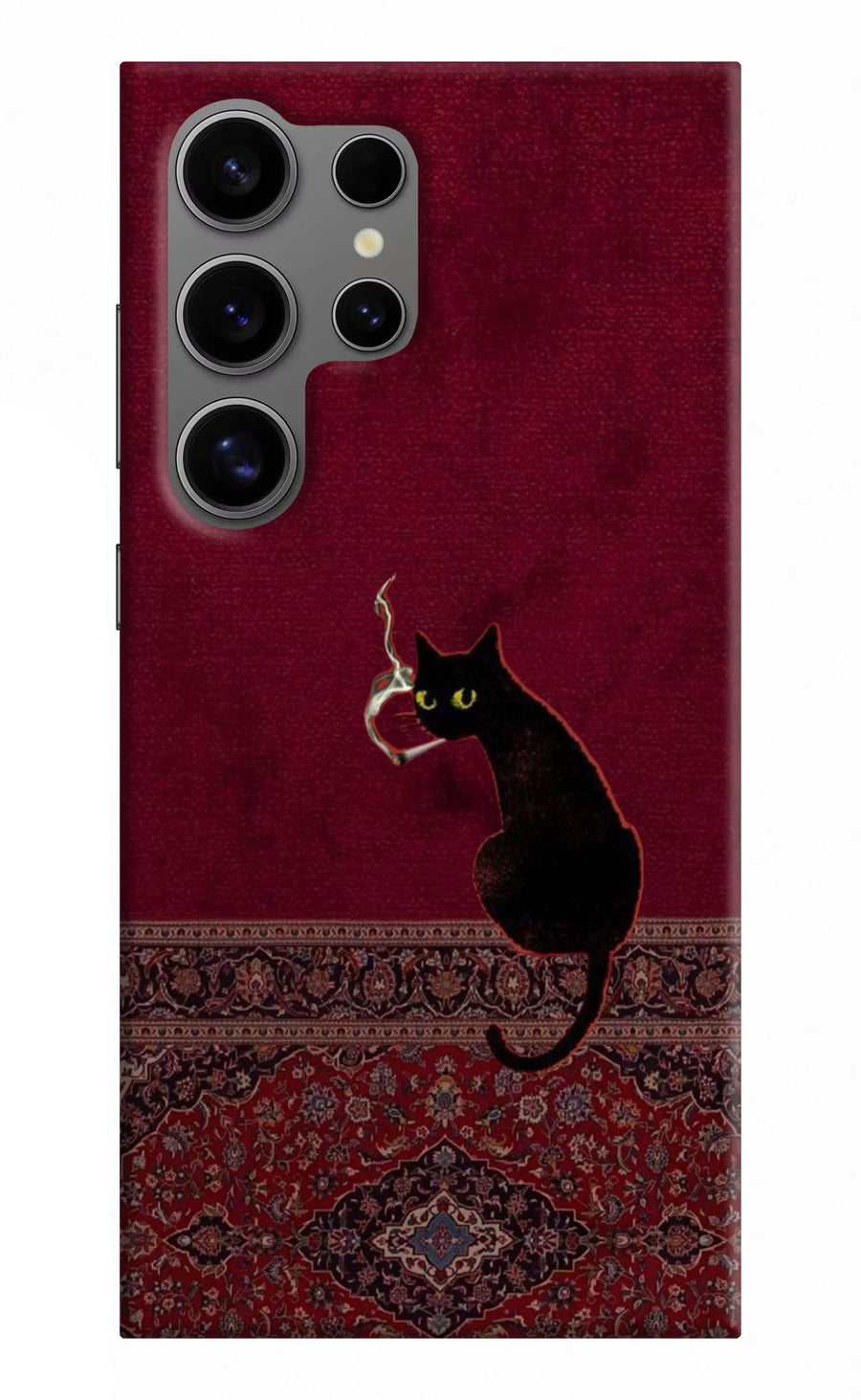 Midnight Cat Samsung S24 Ultra Back Cover, Hard case