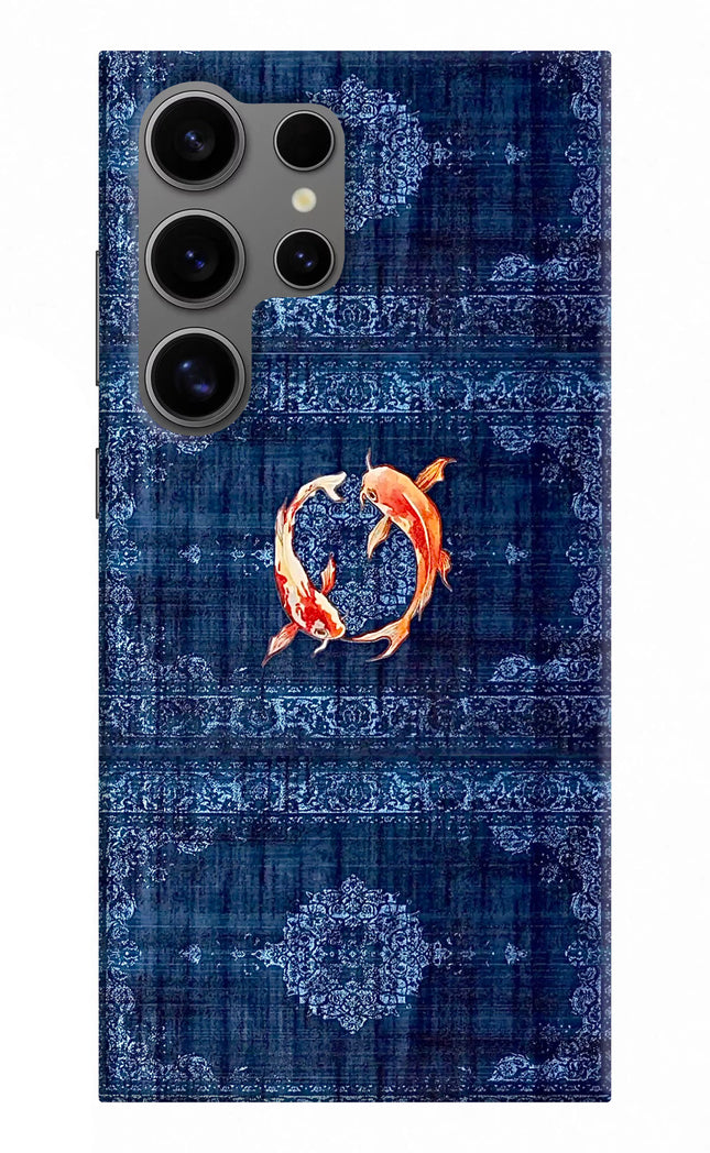 Koi Blue Samsung S24 Ultra Hard Case Back Cover by Casekaro