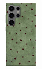 Green Stars Samsung S24 Ultra Hard Case Back Cover by Casekaro