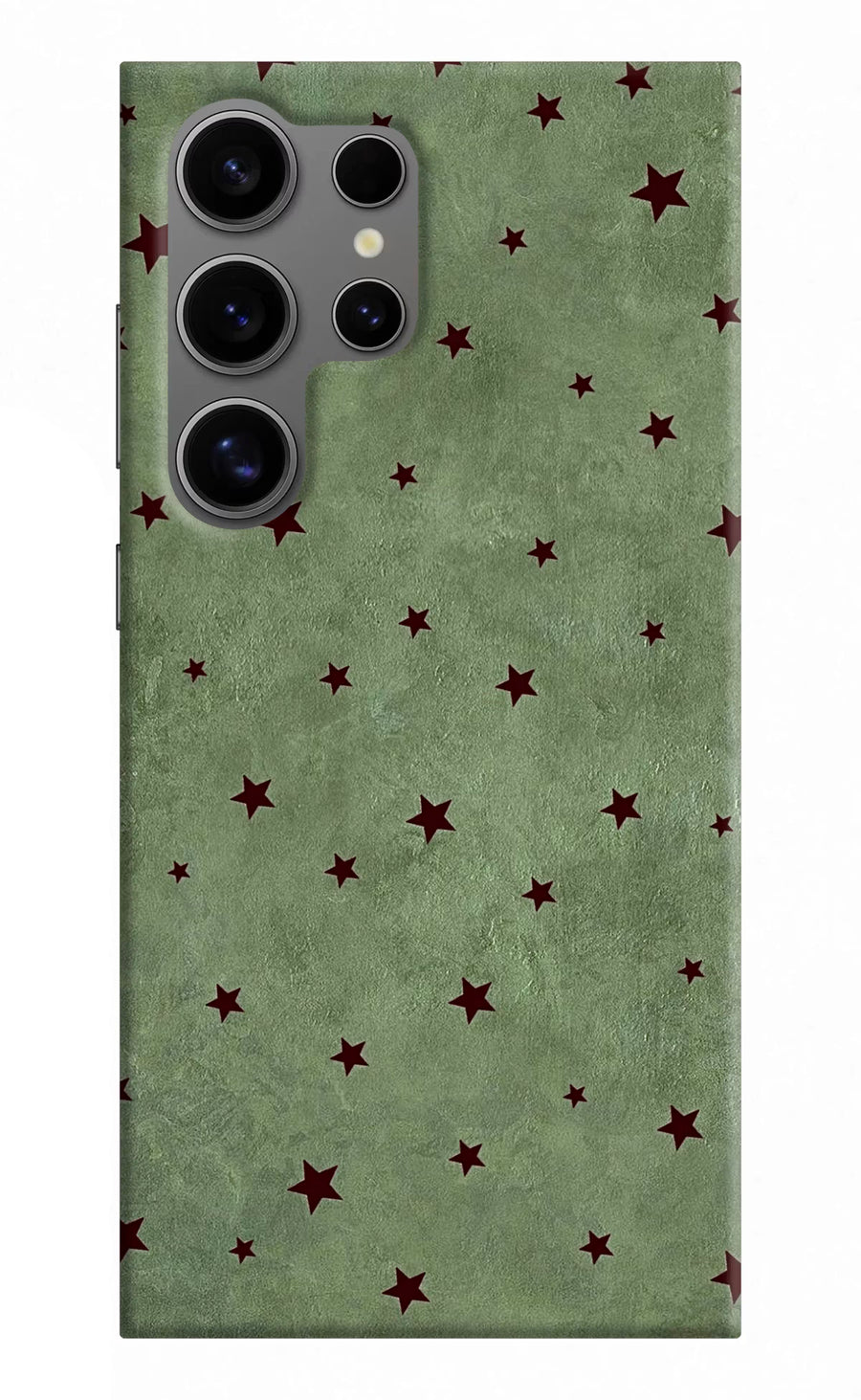 Green Stars Samsung S24 Ultra Back Cover, Hard case